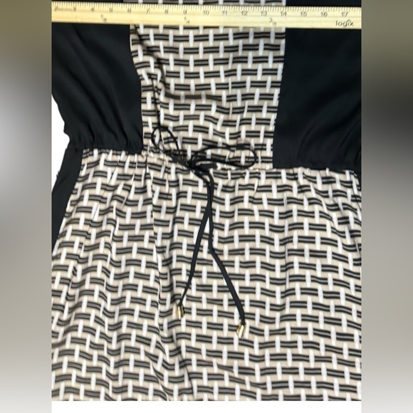 Vince Camuto Women’s Casual Geometrical Printed Color Block Cuff Sleeve Dress 10 - Picture 13 of 16